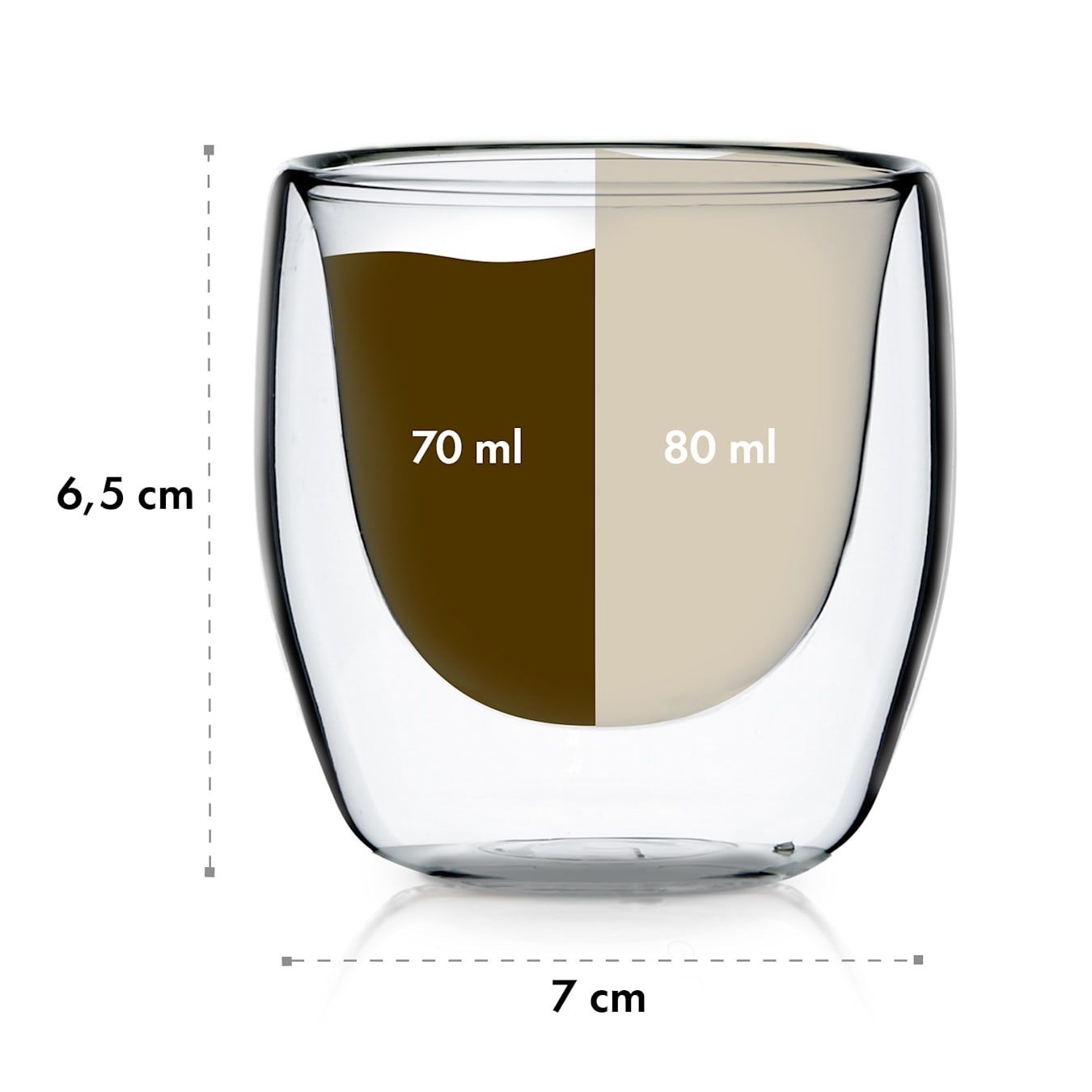Cesti/ pahare espresso sticla termo 80 ml