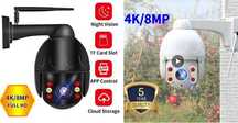 8.3M PTZ Камера Zoom Wi-Fi Смарт Видеодомофон Интерком Сензор Движение