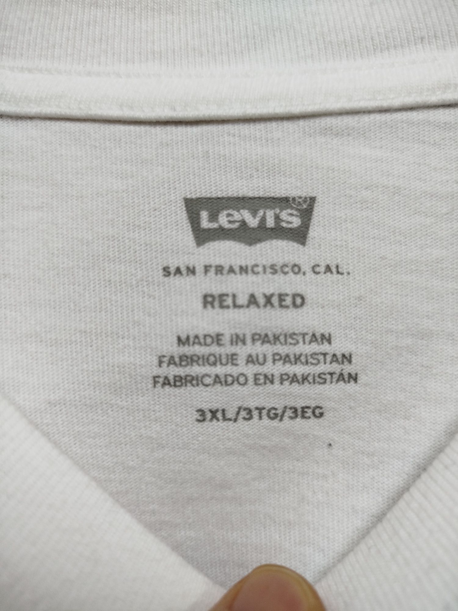 Огромна тениска Levi's 3XL 4XL 5XL нова мъжка бяла оригинална батал
