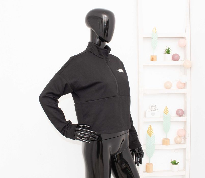 The North Face оригинална дамска блуза черна 1/2 цип овърсайз S
