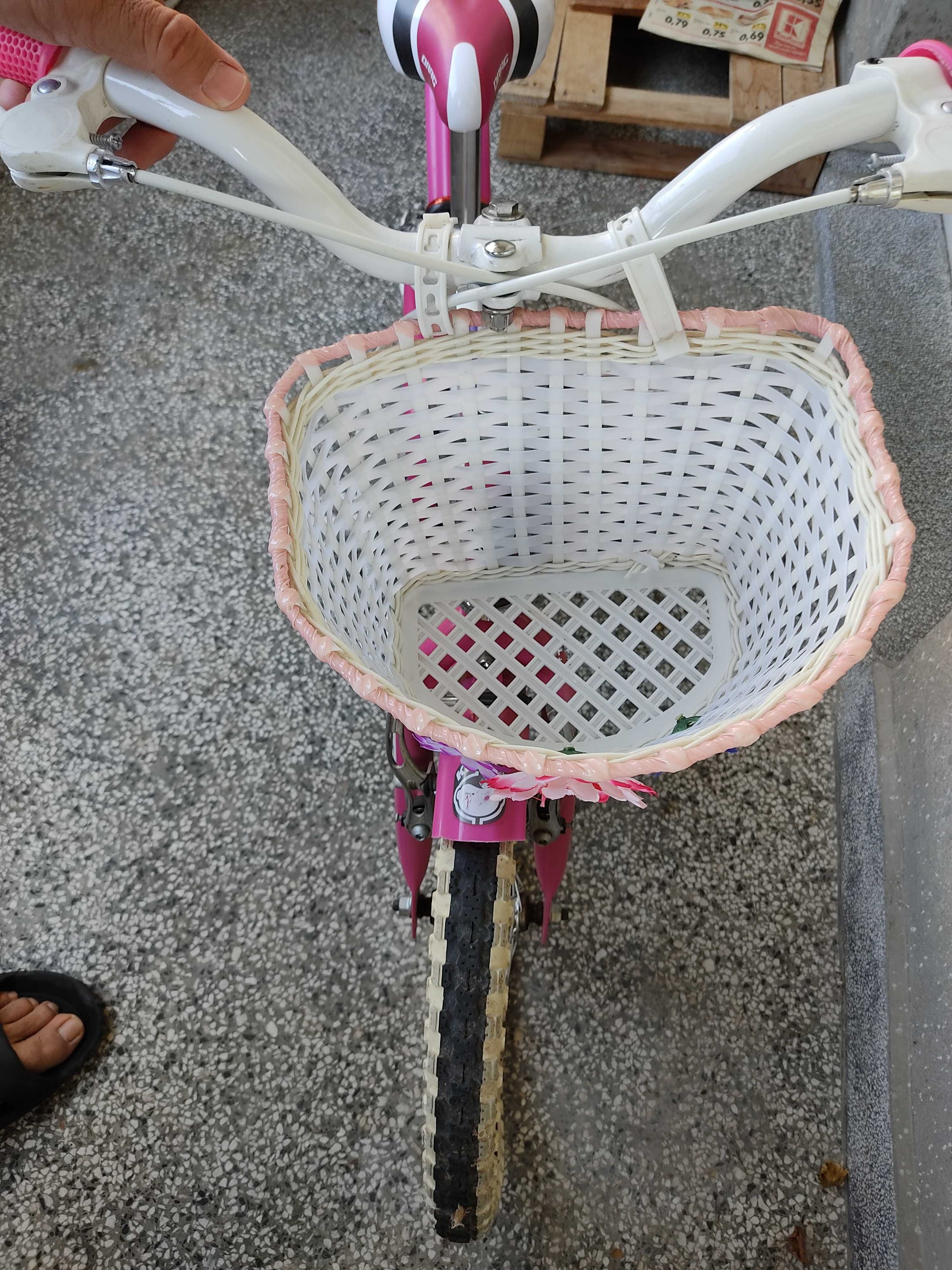 Детски велосипед Drag 18 Rush, помощни колела за момиче 5-6 г.