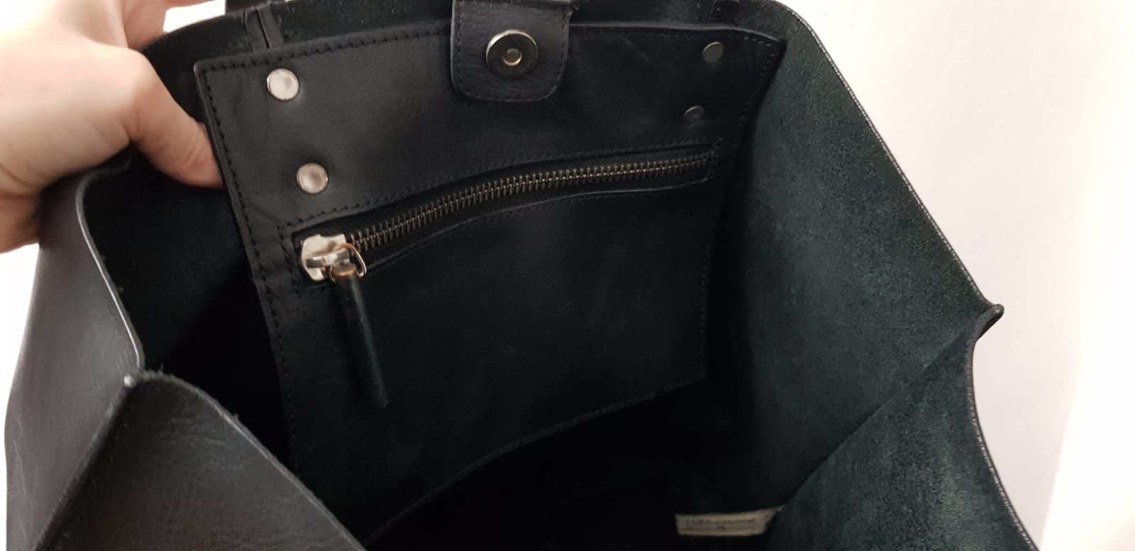 Zara shopper bag leather