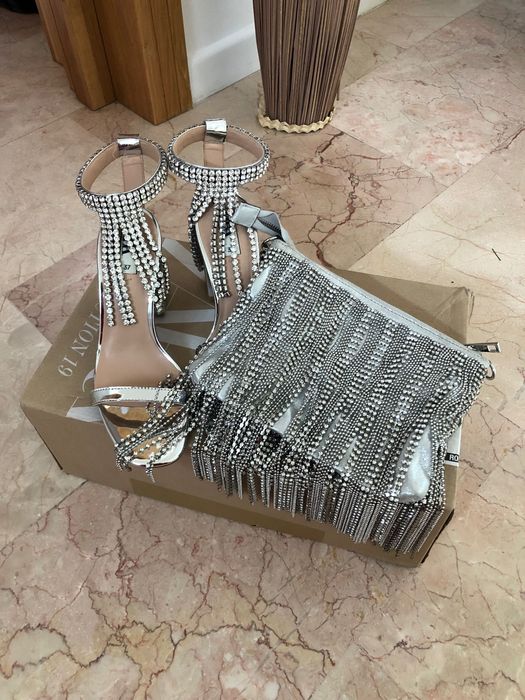 Zara sandale ocazie 37 cu strasuri