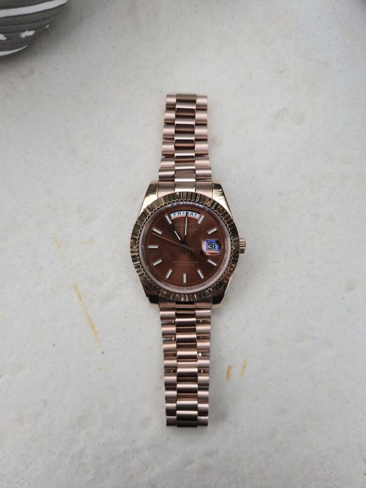 Ceas Seiko Mod "President" Day-Date - Rose Gold - Cadran Chocolate - A