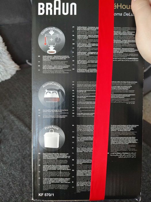 Cafetiera Braun KF 570/1, 1100 W, 1.4 L, 10 cești, Negru