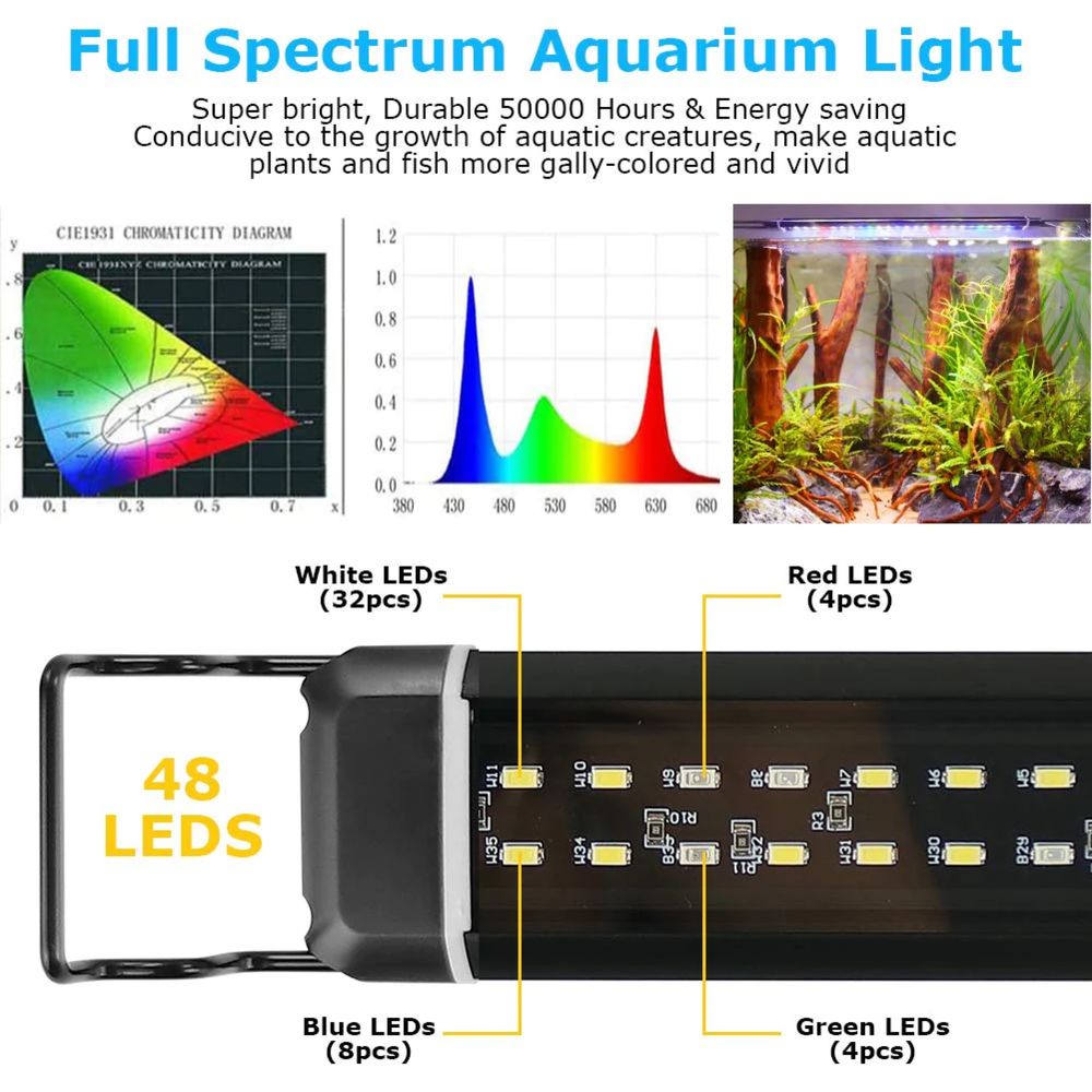 Led осветление/ лампа димируемо за аквариум 60, 90-110 см
