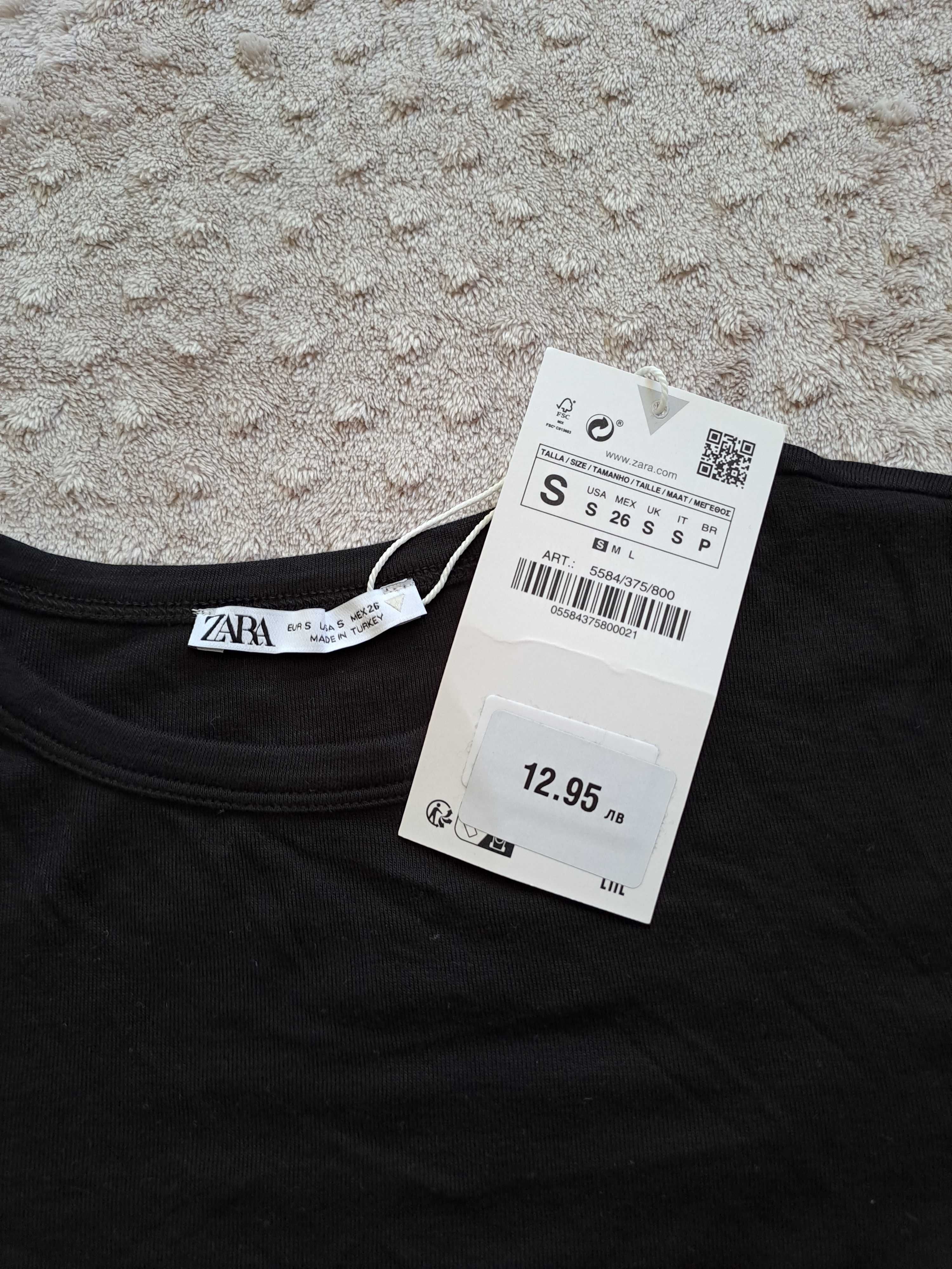 Къса тениска ZARA crop top