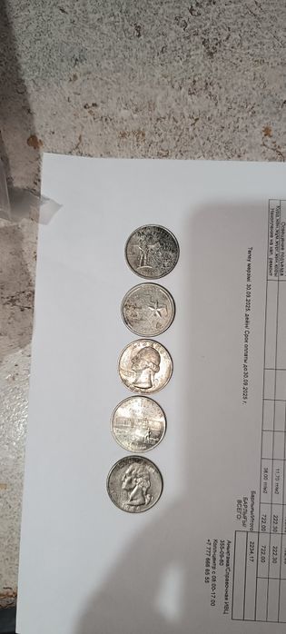 Продам монеты QUARTER DOLLAR
