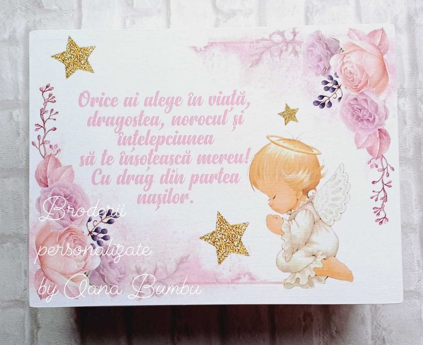 Trusou brodat pentru botez