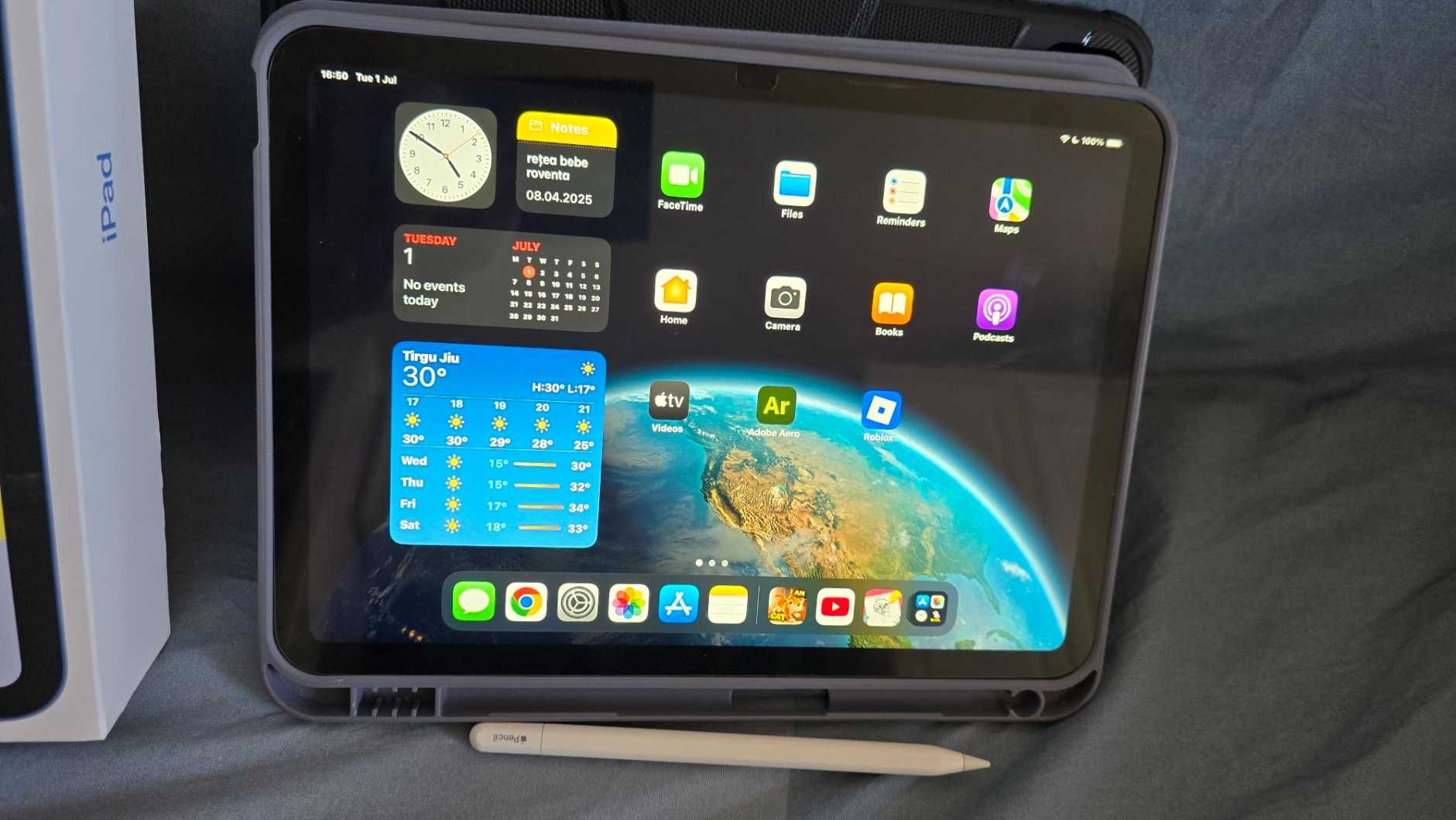 Ipad 10, 10.9,  256GB, 2 Huse, 2 Folii Sticla, si Apple Pencil
