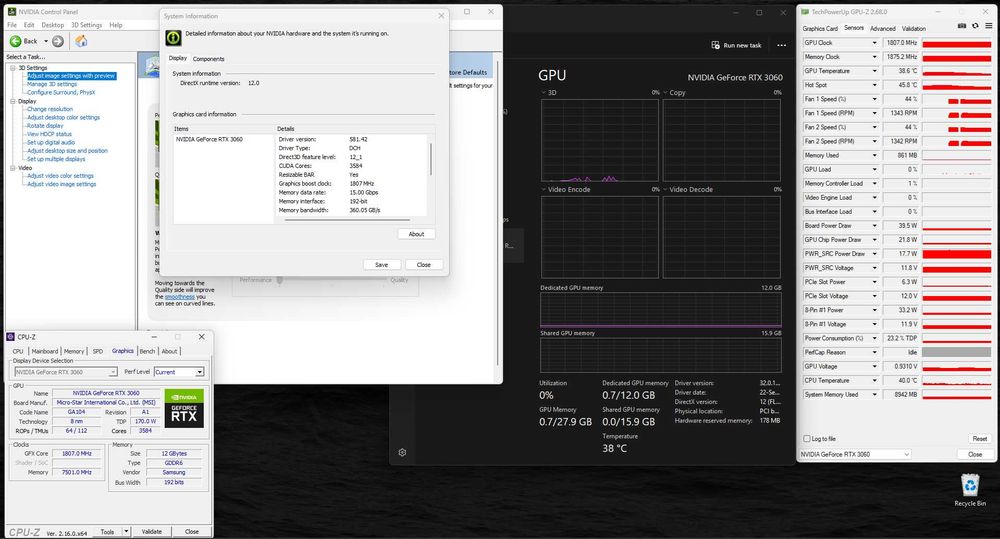 Placa video MSI GeForce RTX 3060 VENTUS 2X OC LHR 12GB GDDR6 192-bit