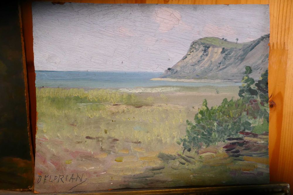 D. Florian Doboșariu (1899-1979) Piesaj la mare - Golf Marina 31 24 cm