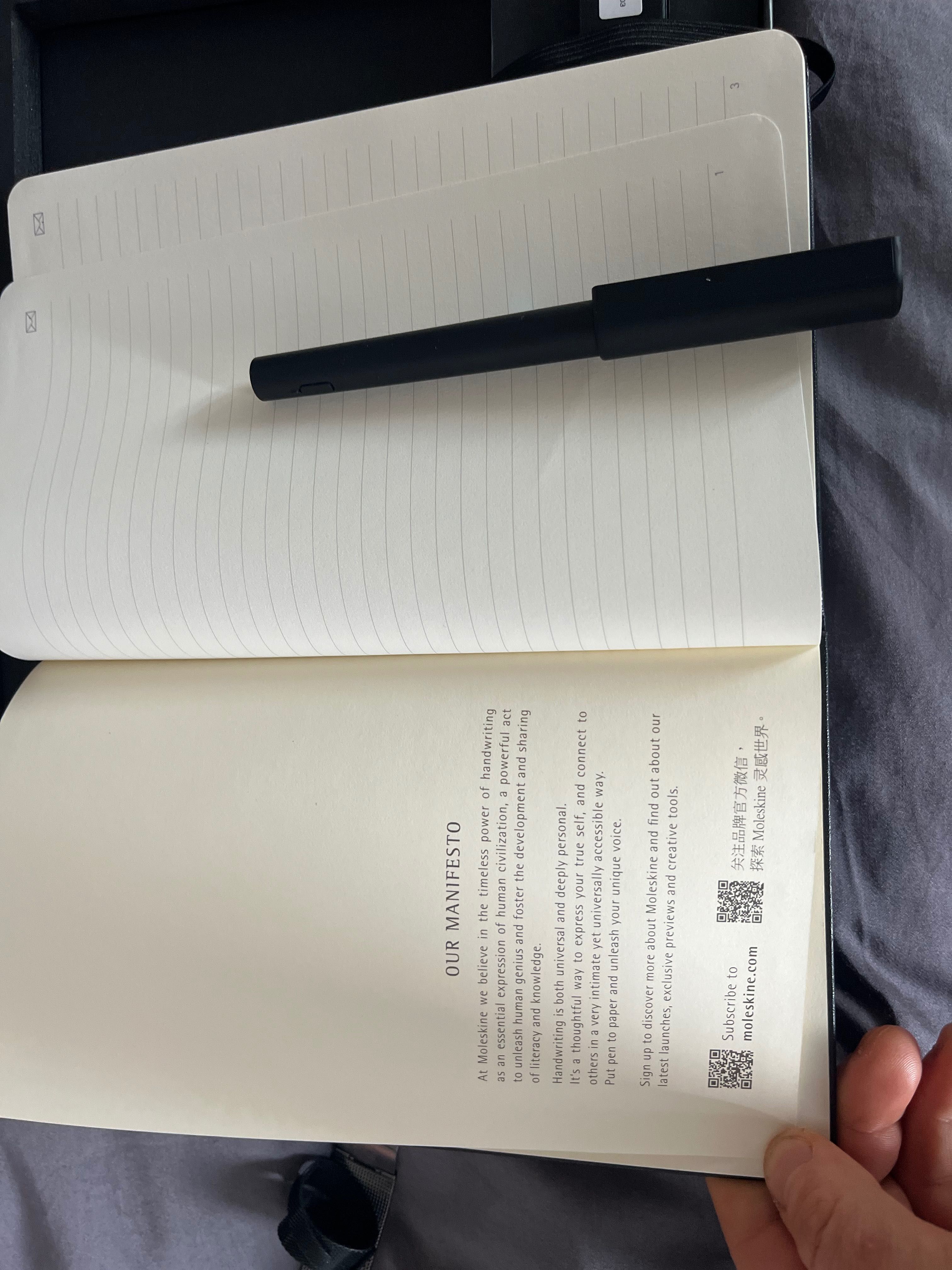 Set carnet agenda si pix - Moleskine Smart Writing - Black