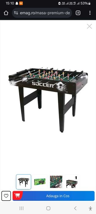 Masă soccer 119×61×81