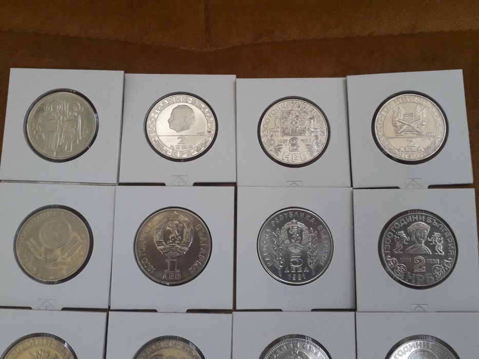 пълният лот от 15 бр. никелови монети 1981г. "1300г. България"
+ БОНУС