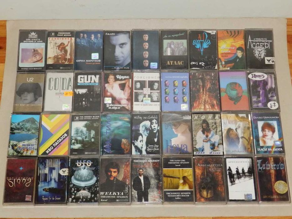 Оригинални метал, рок, джаз, поп и други аудио касети