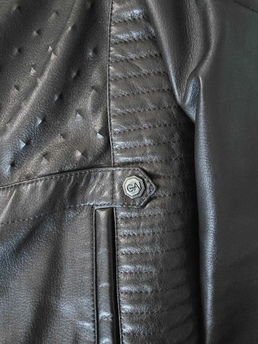 Кожено яке мъжко ххл вталено