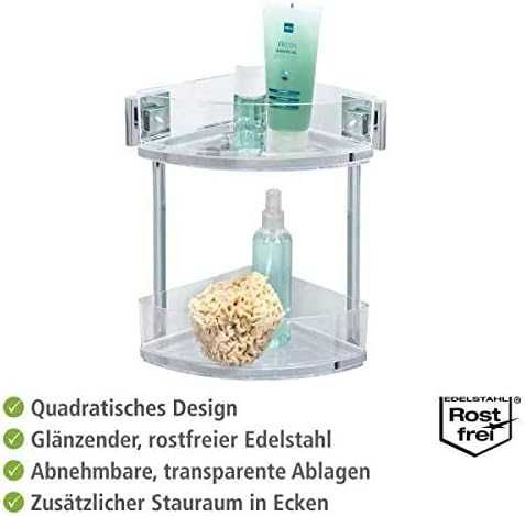 Raft de baie Quadro, Vacuum-Loc, 2 nivele |WNK 198209 Transparent