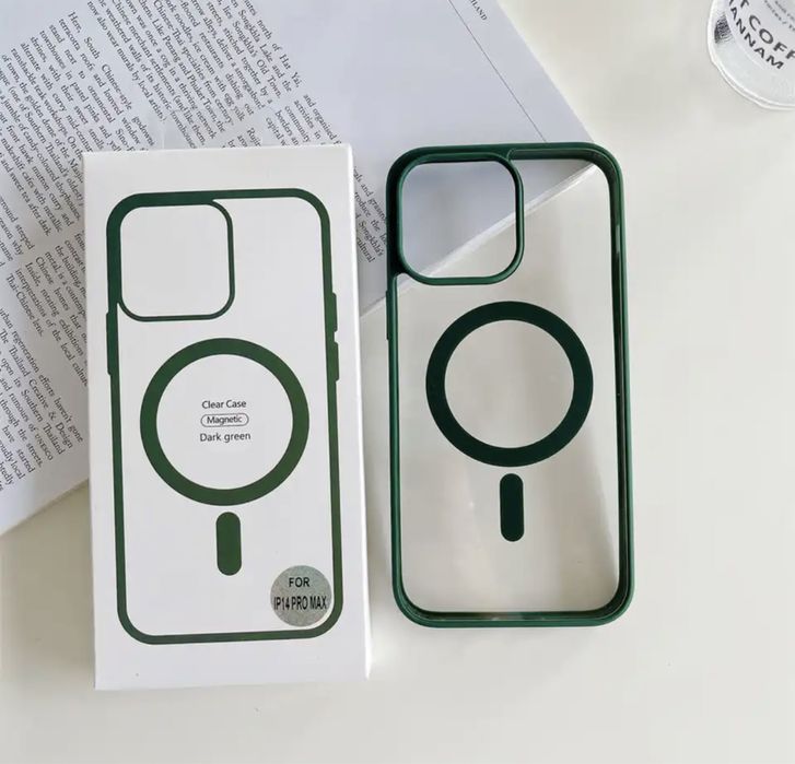 Iphone 14/15/16E/Pro/Max/Plus Husa Rama Silicon Plexi Glass Magsafe