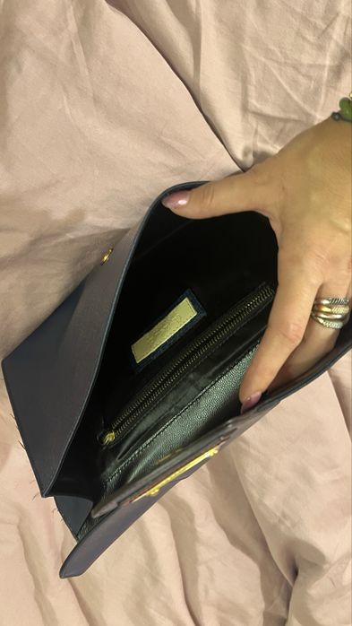 Clutch Musette bleumarin (piele naturală)