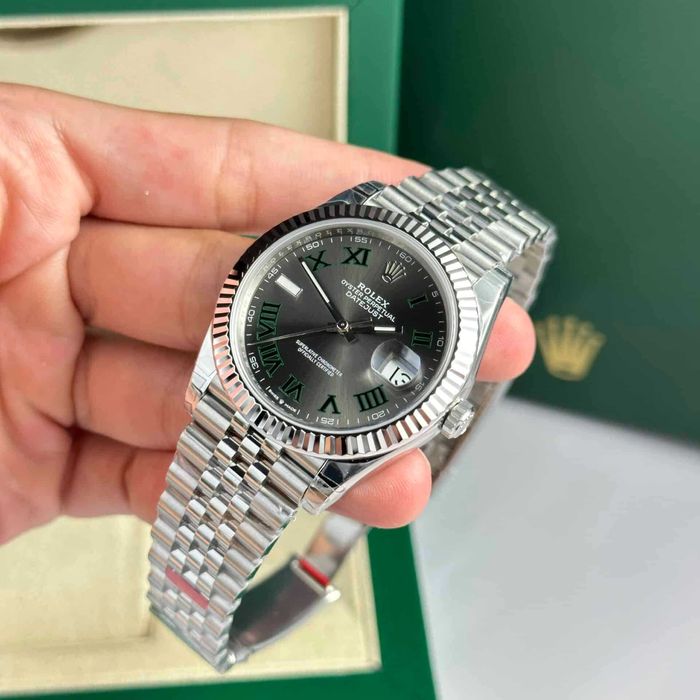 rolex datejust 41mm jubilee wimbledon сребро