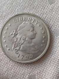 Monedă rară 1799 argint 1Dolar