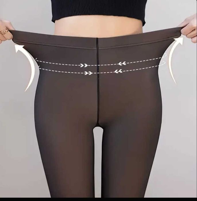 Colanti termici pentru dama tip ciorapi, marime unica, culoarea negru