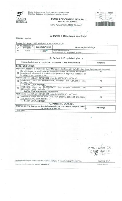 Teren extravilan - pasune 3.5 HA pretabil plantatii