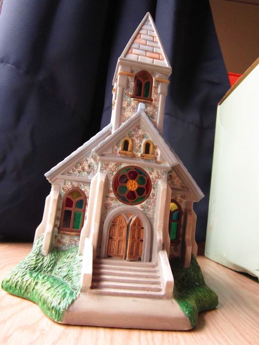 cadou rar Craciun Biserica Catedrala mare vitralii Germany'80