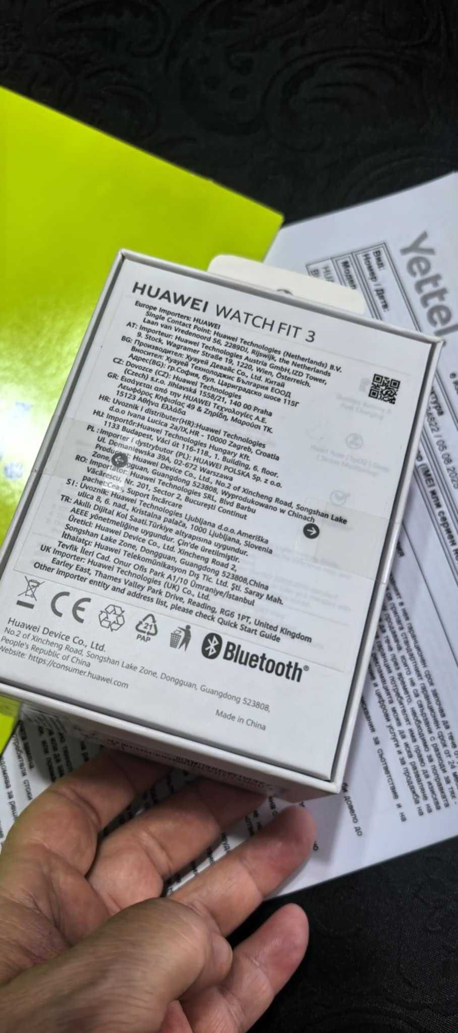 HUAWEI WATCH FIT 3, нов запечатан с две години гаранция