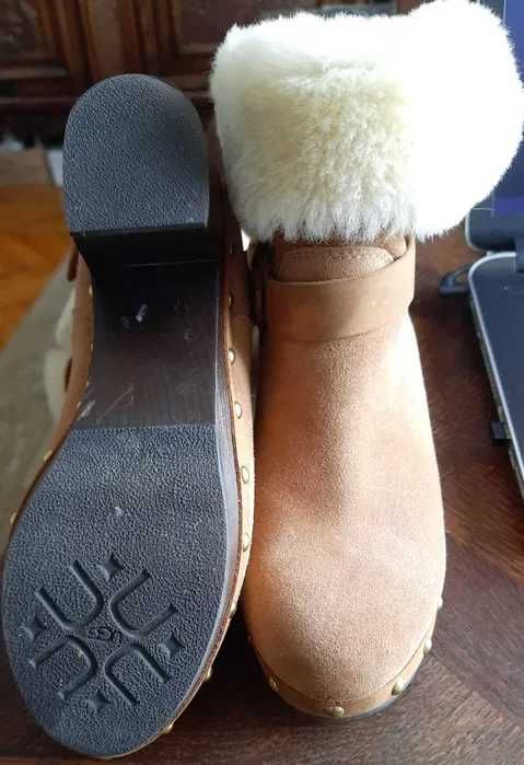 Cizme UGG piele naturala intoarsa, blana de miel, marime 37-38, NOI