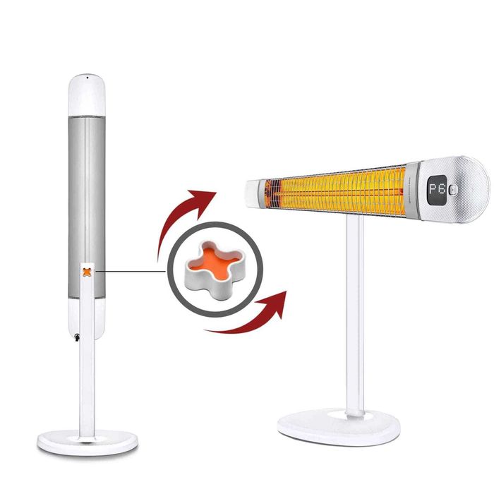 Incalzitor terasa si interior-infrarosu Luxeva SMART PRO FR Negru/ alb