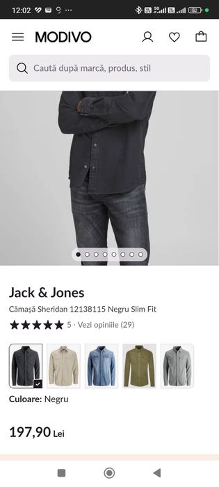 Jack and Jones cămașă jeans inteligence