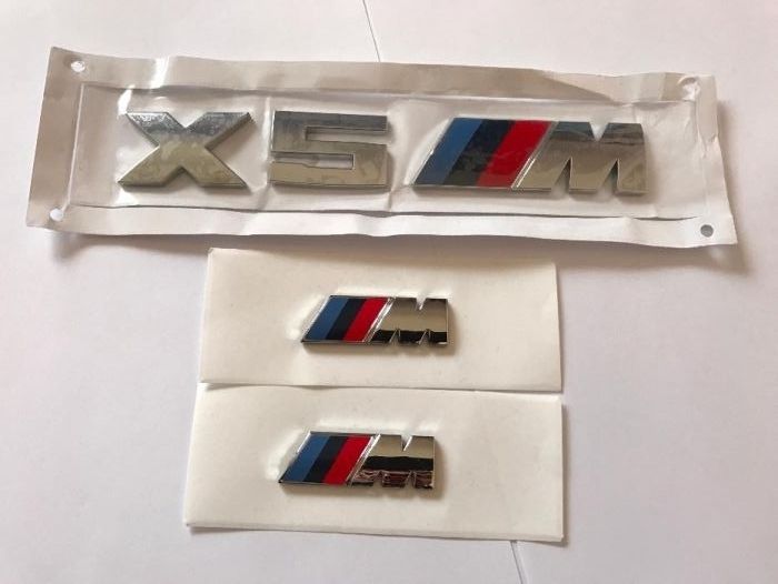 Set Emblema BMW X5M aripi/spate abs originale crom