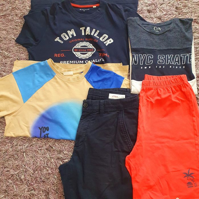 3 tricouri, pantaloni scurti Oliver+ cadou pantaloni scurti bumbac