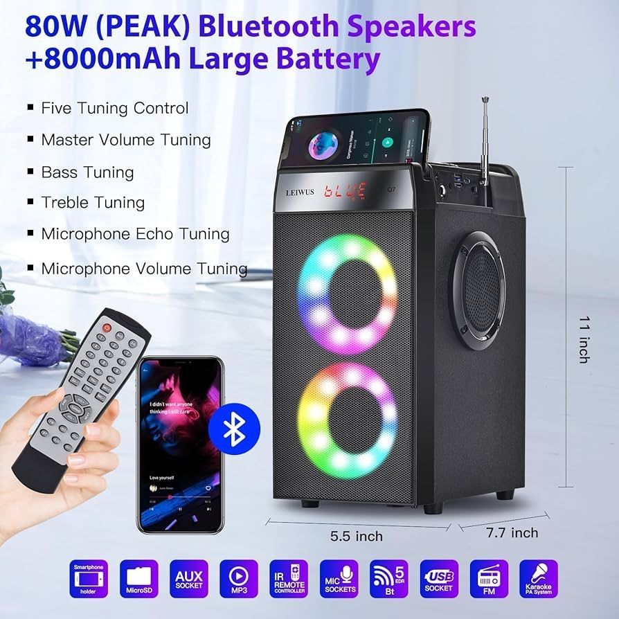 “LEIWUS” Q7 60W Bluetooth високоговорител