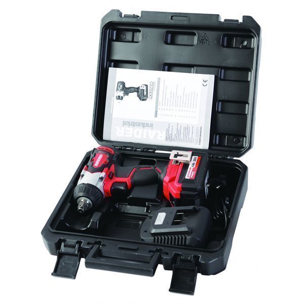 Ударен гайковерт с батерия 1/2 320nm 4ah 20v raider industrial