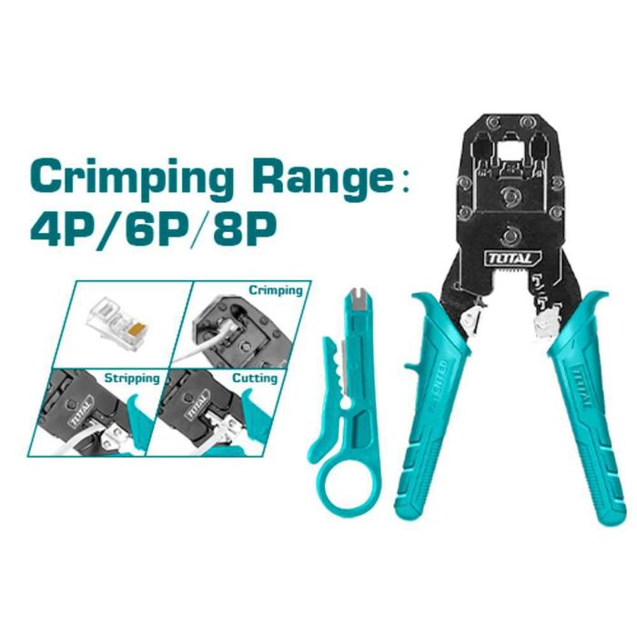 Клещи за кримпване на телефонни и мрежови букси,4P, 6Р,8Р-TL TMPC4468P