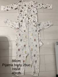 Pijama body H&M 2buc 86cm