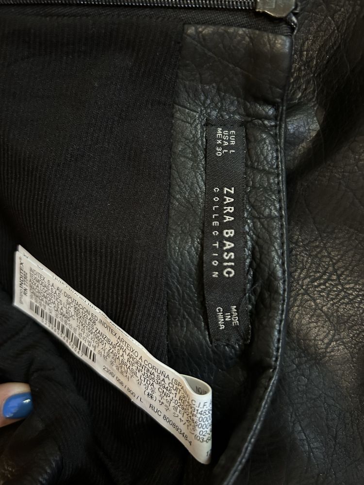 Fusta piele Zara