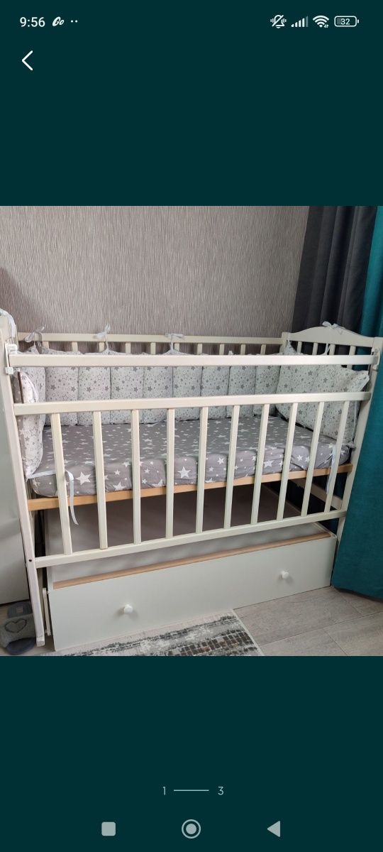 Продам детскую кроватку с бортиками