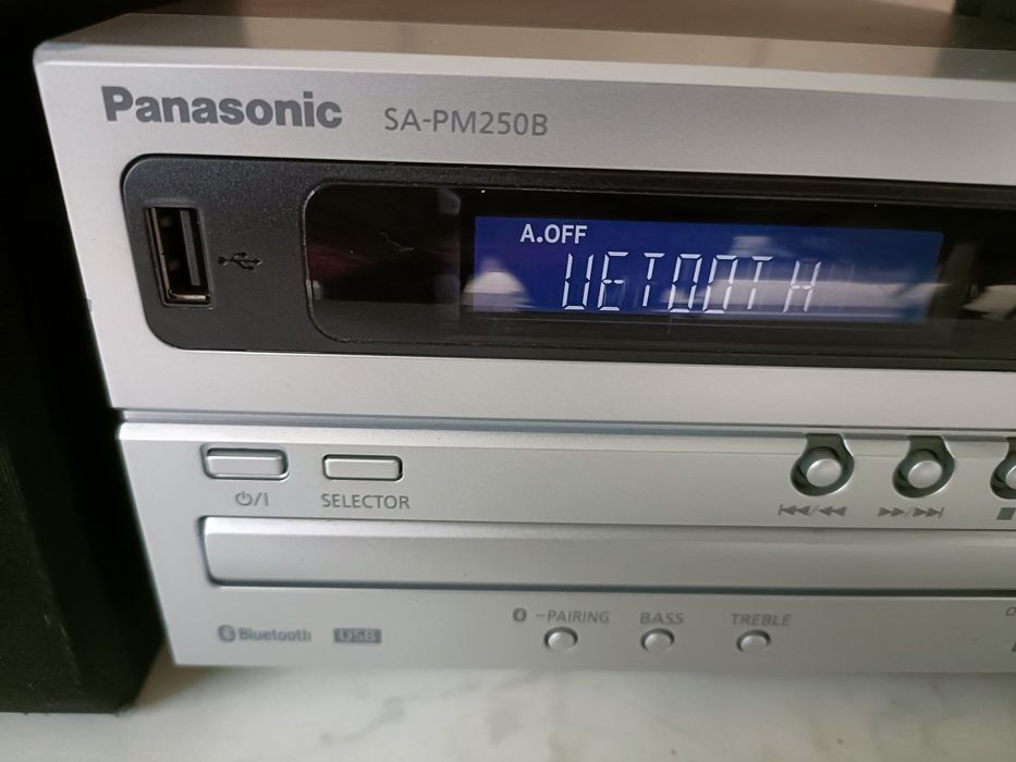 Panasonic SA PM 250 B, sistem audio, Bluetooth, USB, FM, CD player