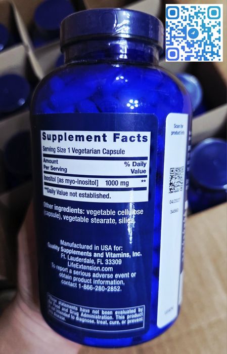 ДОСТАВКИ НЕТ Life Extension Инозитол 1000mg 360шт 510 000 до 04/2027