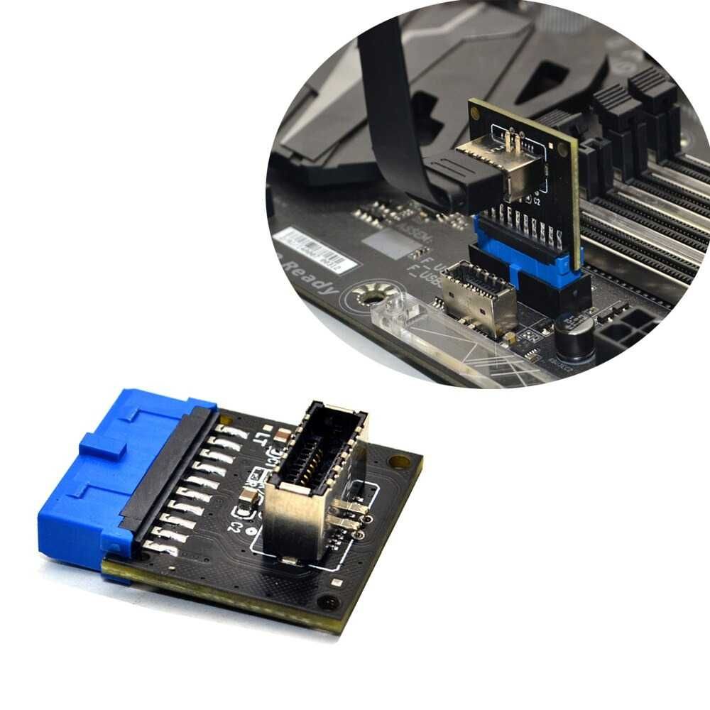 Преходник адаптер за дъно от USB 3.0 към USB Type-C motherboard
