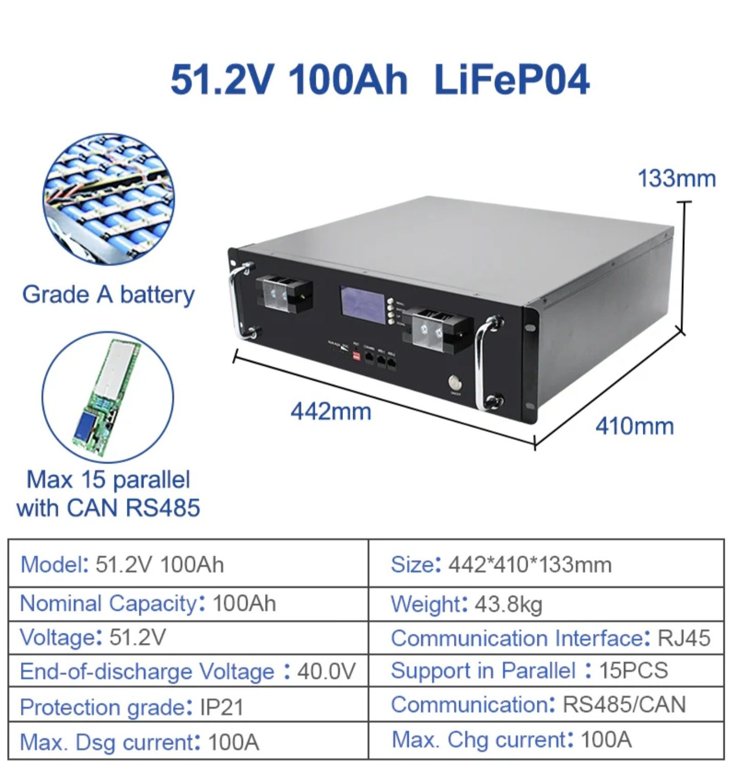 Батерия Lifepo4 5.12kWh Easun