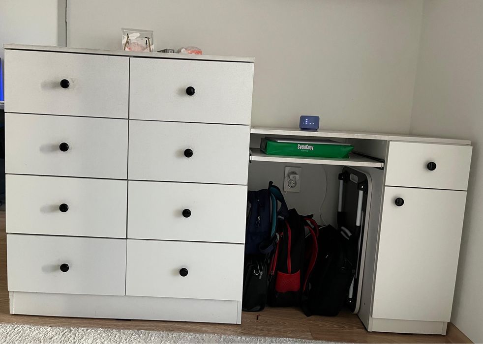 комод с рабочим столом