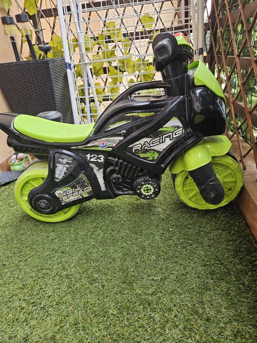 Motocicleta muzicala negru/verde Racing 2, Technok, 72 х 52 х 35 cm