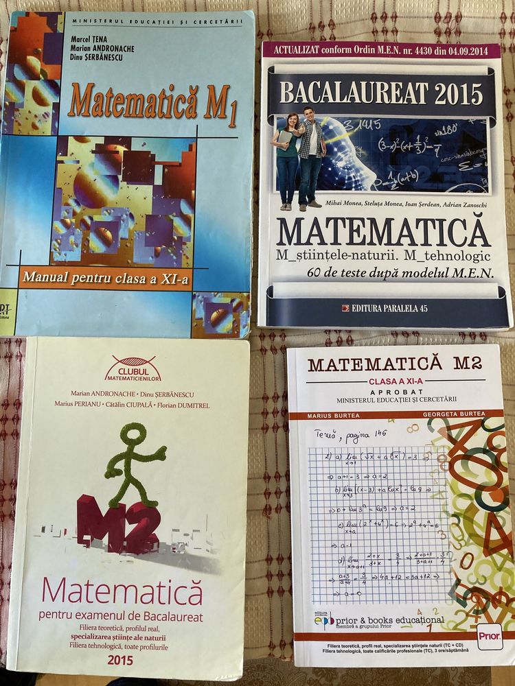 Culegeri si manual matematică liceu, profil real