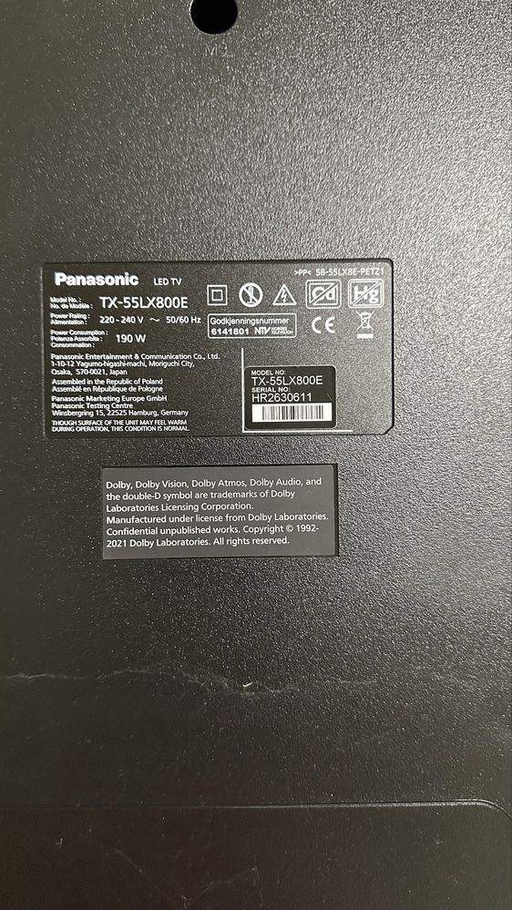 Panasonic TX-55LX800E