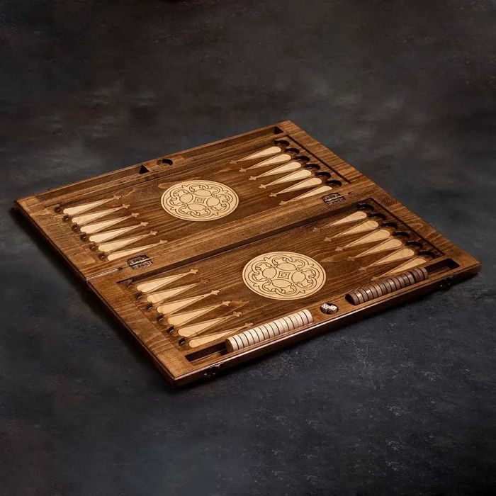 Нарды резные "Вязь 2" из массива бука (Армения)